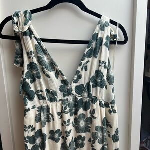 Abercrombie & Fitch Cream and Green Floral Dress